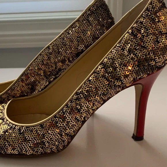 kate spade | Shoes | Rare Kate Spade Gold With Red Heels | Poshmark